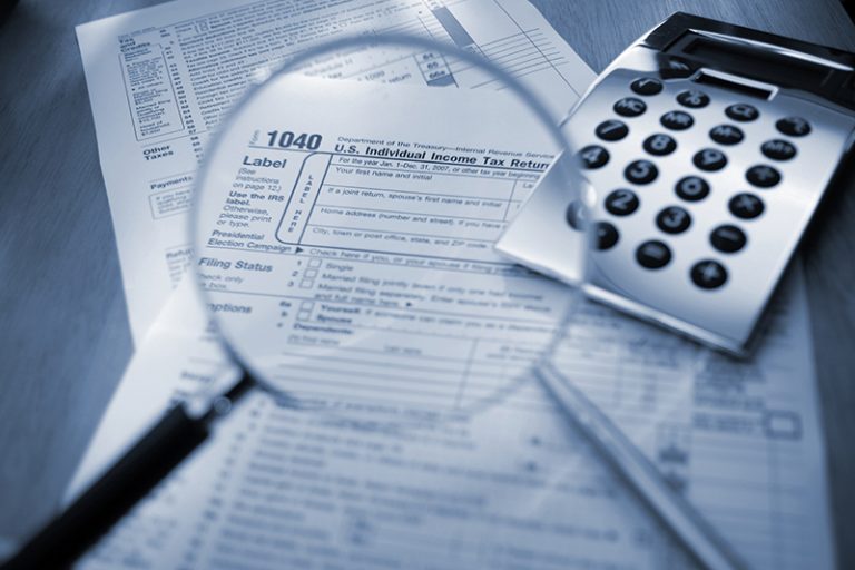 Calculator and financial documents